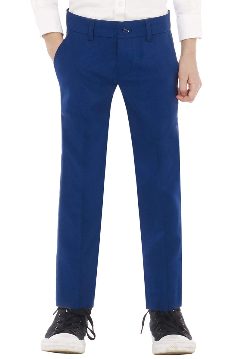 Opposuits Boys Navy Royale Solid Color Suit - Prom and Wedding Party Outfit - Including Blazer, Pants and Tie - Blue - Size: 6 Years - Image 3